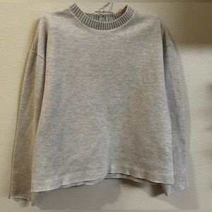 Zara Light Gray Women's Crew Neck Sweater